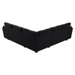 Reversible L-Shaped Convertible Sectional Sofa in Velvet