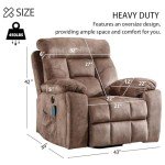 CANMOV Large Power Lift Recliner with Massage and Heat