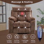 CANMOV Large Power Lift Recliner with Massage and Heat
