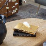Stylish Black and Gold Decorative Faux Books Set