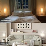 Set of 2 Bedside Table Lamps with Charging Port