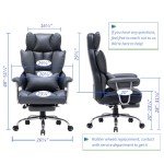 Ergonomic High Back Office Chair with Footrest