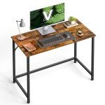 Rustic Industrial 39.4-Inch Computer Desk