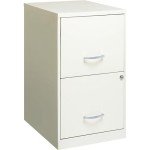 Lorell White 2-Drawer File Cabinet 14.2"x18"x24.5