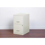 Lorell White 2-Drawer File Cabinet 14.2"x18"x24.5