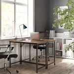 Rustic Industrial 39.4-Inch Computer Desk