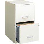 Lorell White 2-Drawer File Cabinet 14.2"x18"x24.5