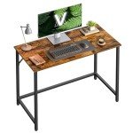 Rustic Industrial 39.4-Inch Computer Desk
