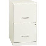 Lorell White 2-Drawer File Cabinet 14.2"x18"x24.5