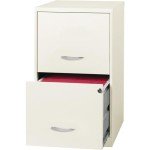 Lorell White 2-Drawer File Cabinet 14.2"x18"x24.5