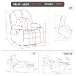 MCombo Medium Power Lift Recliner Chair with Massage