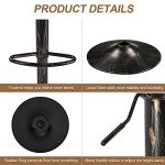 Adjustable Dark Brown Bar Stools Set of 2