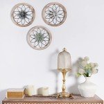 3-Piece Farmhouse Wall Decor with Interchangeable Flowers