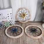 3-Piece Farmhouse Wall Decor with Interchangeable Flowers