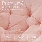 Cozy Faux Fur Saucer Chair - X-Large, Pink