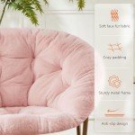 Cozy Faux Fur Saucer Chair - X-Large, Pink