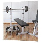 Large Frameless Gym Wall Mirror Tiles - 16PCS