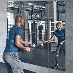 Large Frameless Gym Wall Mirror Tiles - 16PCS