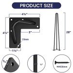 28" Hairpin Table Legs - Mid-Century Style (4PCS)