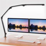 Adjustable LED Desk Lamp with Clamp and Flexibility