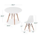 Compact 5-Piece Mid-Century Dining Set