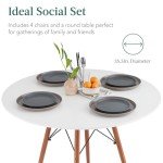 Compact 5-Piece Mid-Century Dining Set