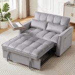 Versatile Velvet Loveseat Sofa Bed with Storage