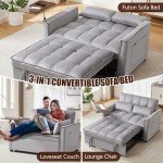 Versatile Velvet Loveseat Sofa Bed with Storage