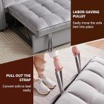 Versatile Velvet Loveseat Sofa Bed with Storage