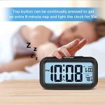Peakeep Black Battery Operated Night Light Alarm Clock