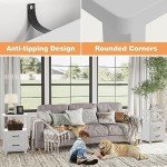Rustic Tall Nightstand Set of 2 - White