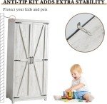 70" Farmhouse Armoire Wardrobe with Barn Doors