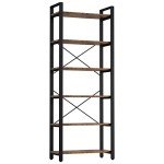 6-Tier Vintage Industrial Ladder Bookshelf