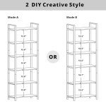 6-Tier Vintage Industrial Ladder Bookshelf