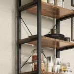 6-Tier Vintage Industrial Ladder Bookshelf