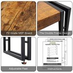 4-Tier Industrial Wood and Metal Bookshelf