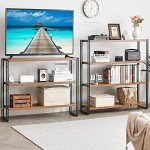 4-Tier Industrial Wood and Metal Bookshelf
