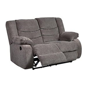 Tulen Modern Dark Gray Reclining Loveseat