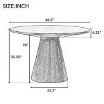 Merax Retro Round Dining Table in Black