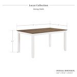 7-Piece Solid Wood Dining Table Set for 6