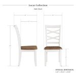 7-Piece Solid Wood Dining Table Set for 6