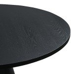 Merax Retro Round Dining Table in Black