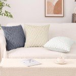 Plush Faux Fur Throw Pillow Covers 18x18 - Set of 2