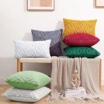 Plush Faux Fur Throw Pillow Covers 18x18 - Set of 2