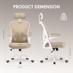 Khaki Ergonomic Office Chair with Adjustable Support