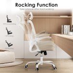 Khaki Ergonomic Office Chair with Adjustable Support