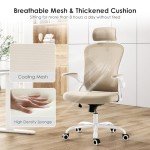 Khaki Ergonomic Office Chair with Adjustable Support