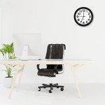 2 Pack Silent 10 Inch Wall Clocks, Black