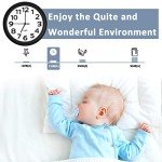 2 Pack Silent 10 Inch Wall Clocks, Black