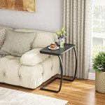 Vintage C-Shaped Side Table for Sofa